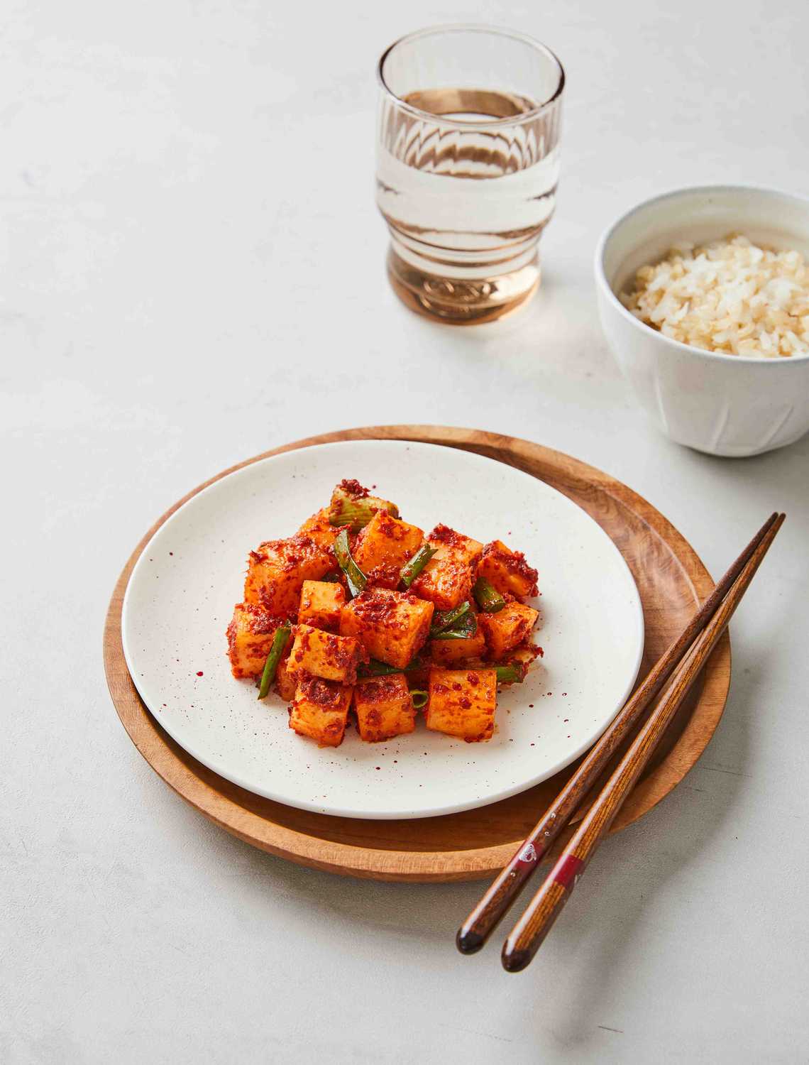 완성된 “콜라비 깍두기”