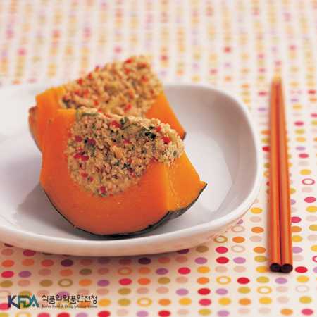 단호박 새우찜 재료