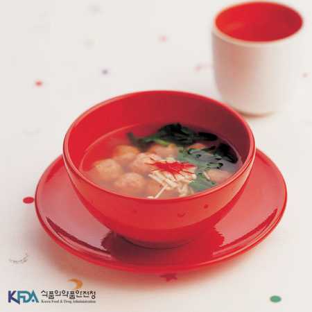 완성된 “새우 완자탕”